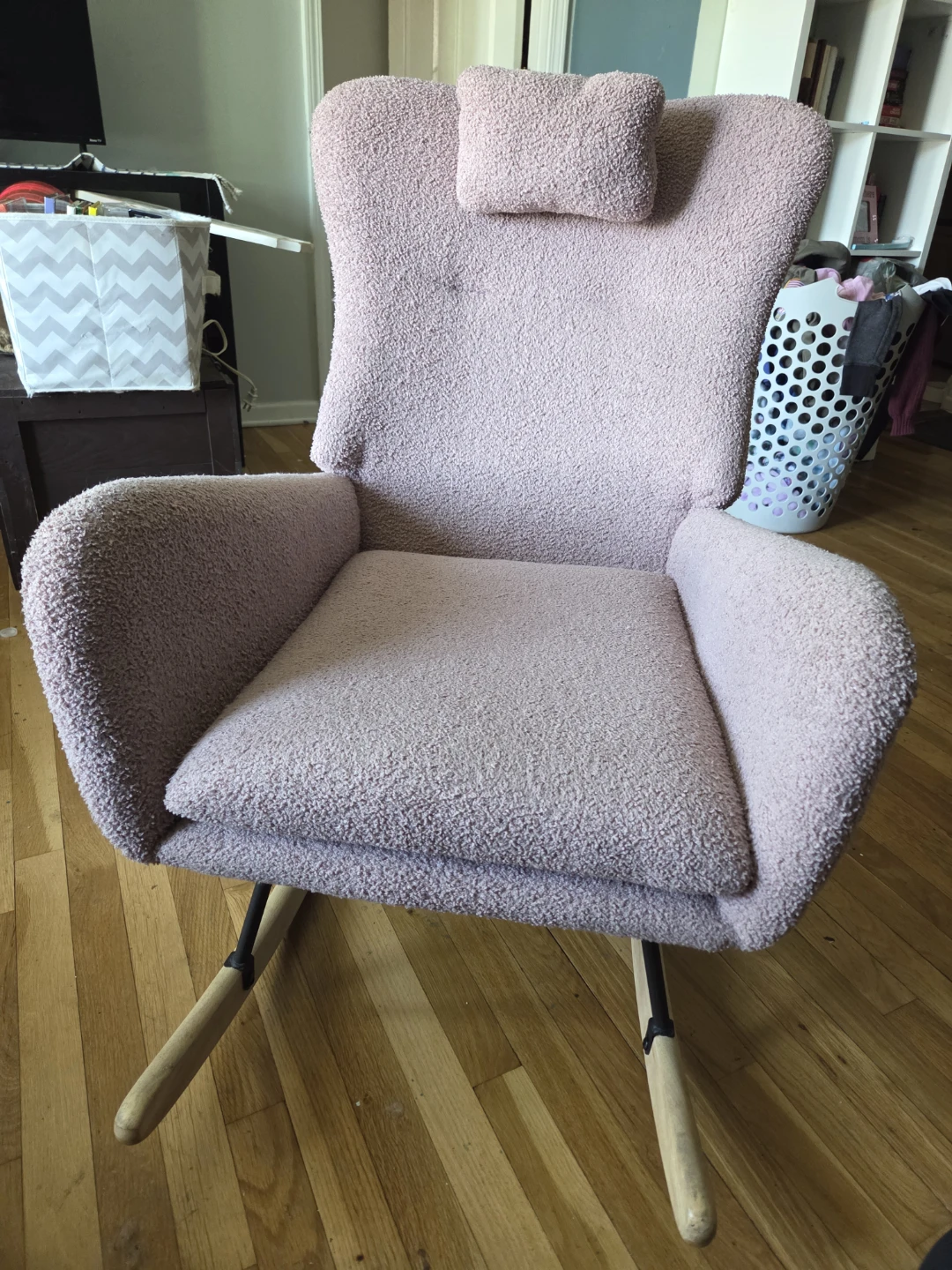 Pink Teddy Fleece Rocking Chair - photo 2