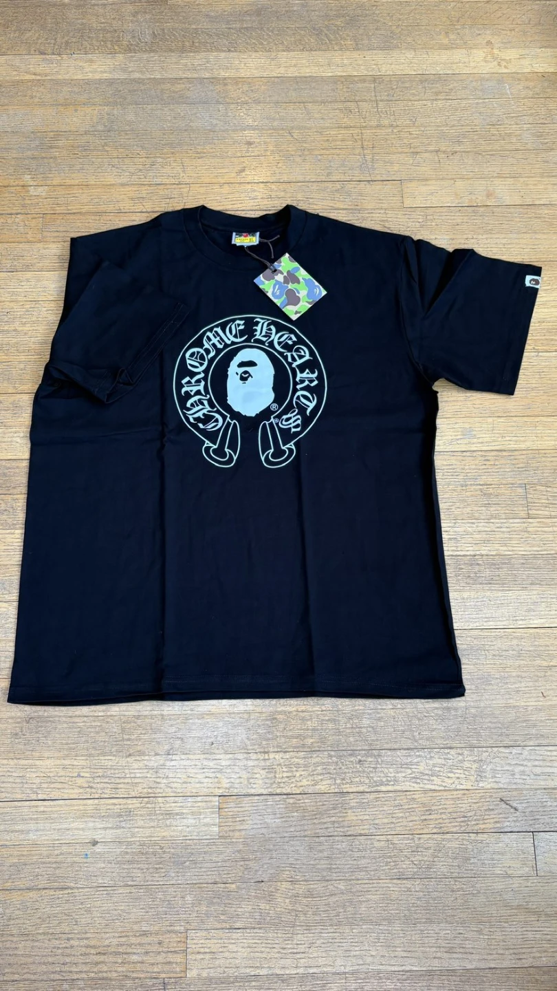 A Bathing Ape x Chrome Hearts T-Shirt Black XL