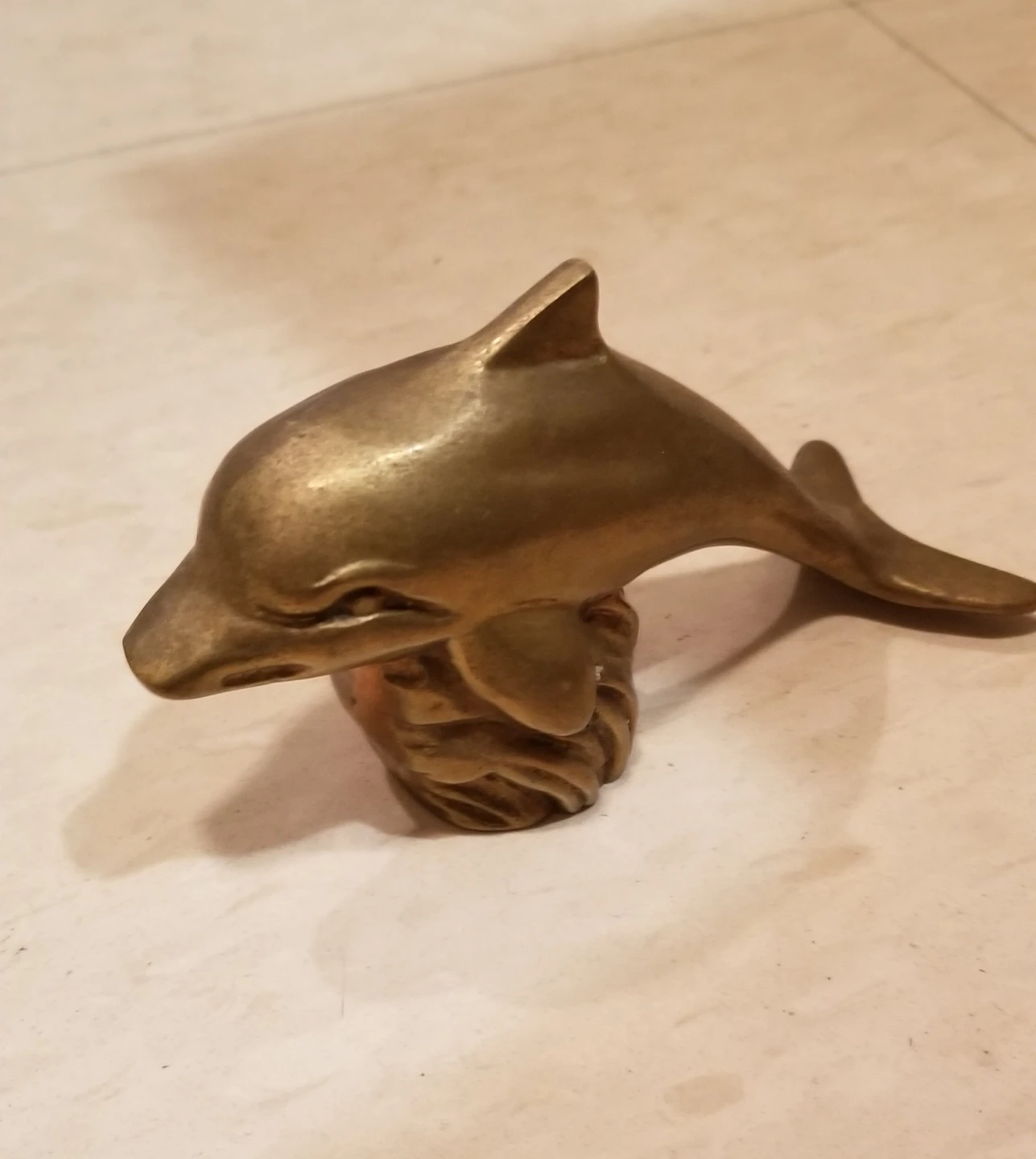 Brass Dolphin Figurine