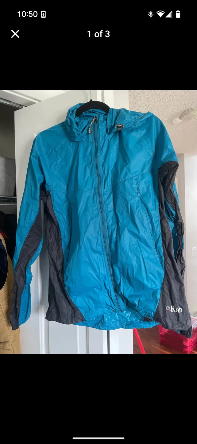 Rab Waterproof Jacket - Blue/Black - UK 12