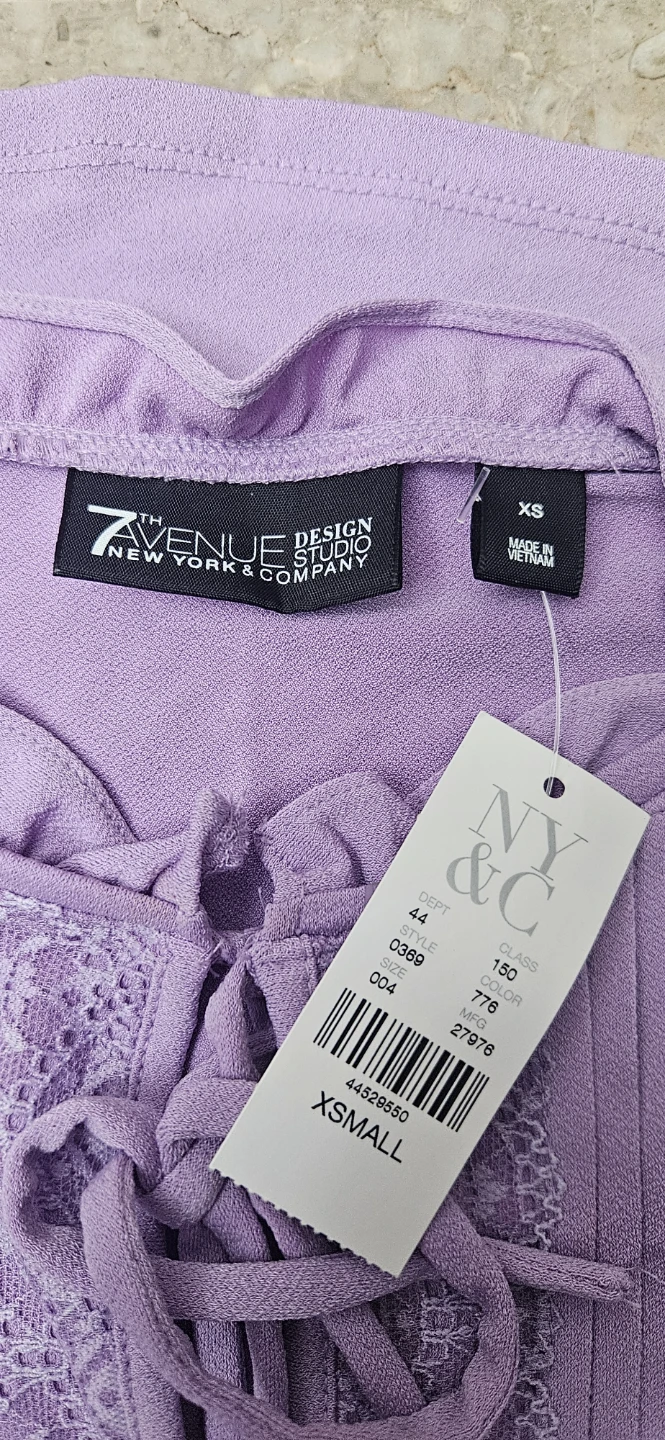Women's NY&CO Lavender Sleeveles Blouse. New - photo 3