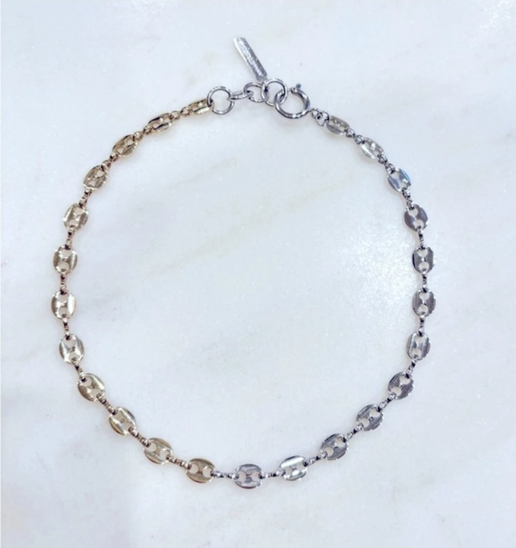 Justine Clenquet JOY Chain Choker Necklace Two-Tone Silver Gold - photo 3