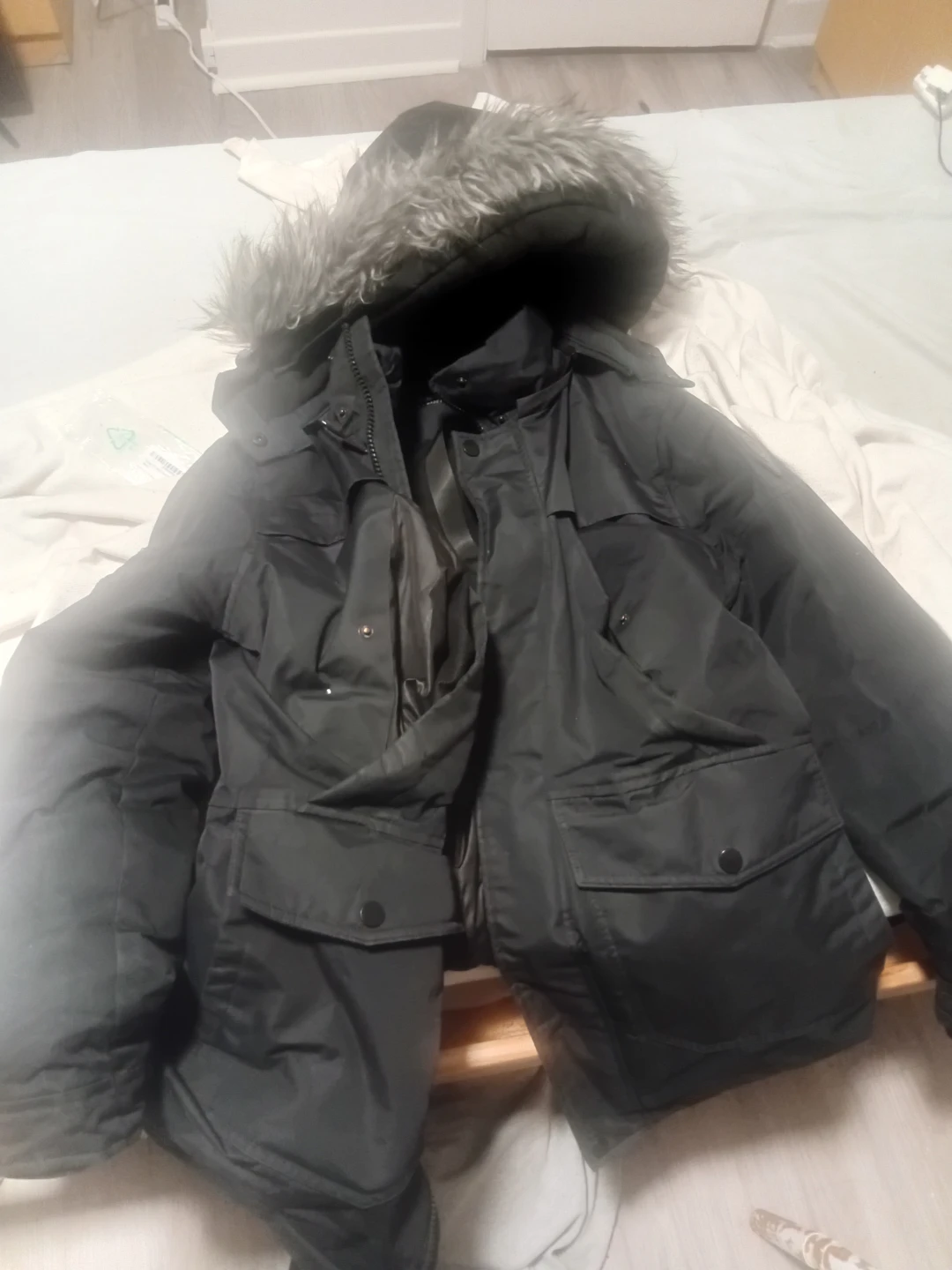 Manteau d'hiver noir Contract, grandeur M - photo 3