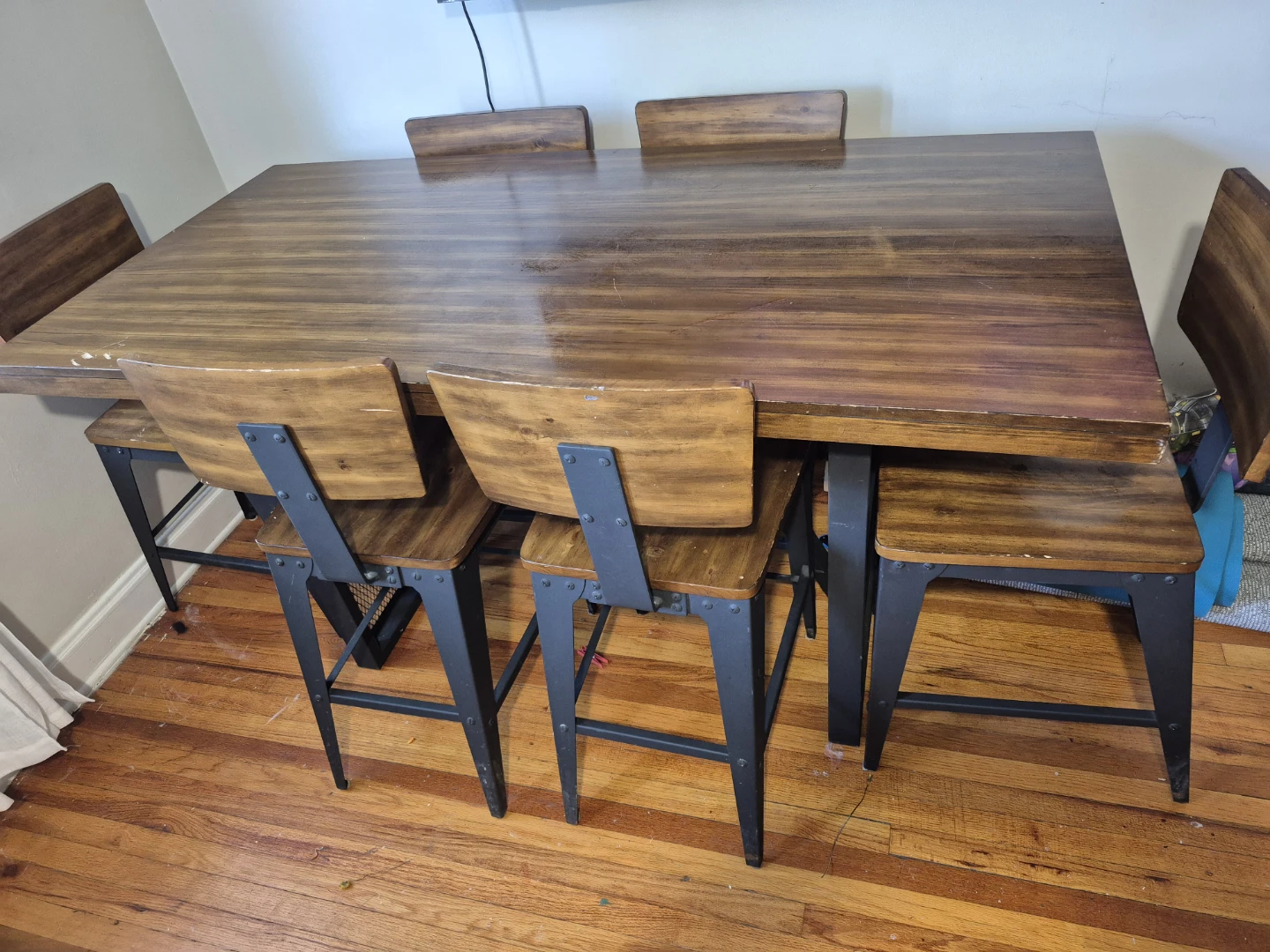 Wooden Dining Table with 4 Chairs - photo 2