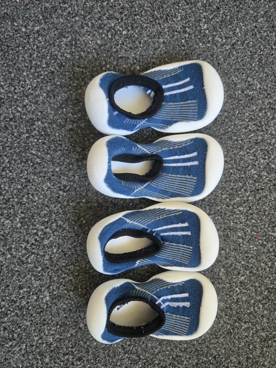Kids Indoor Shoes - Blue/White