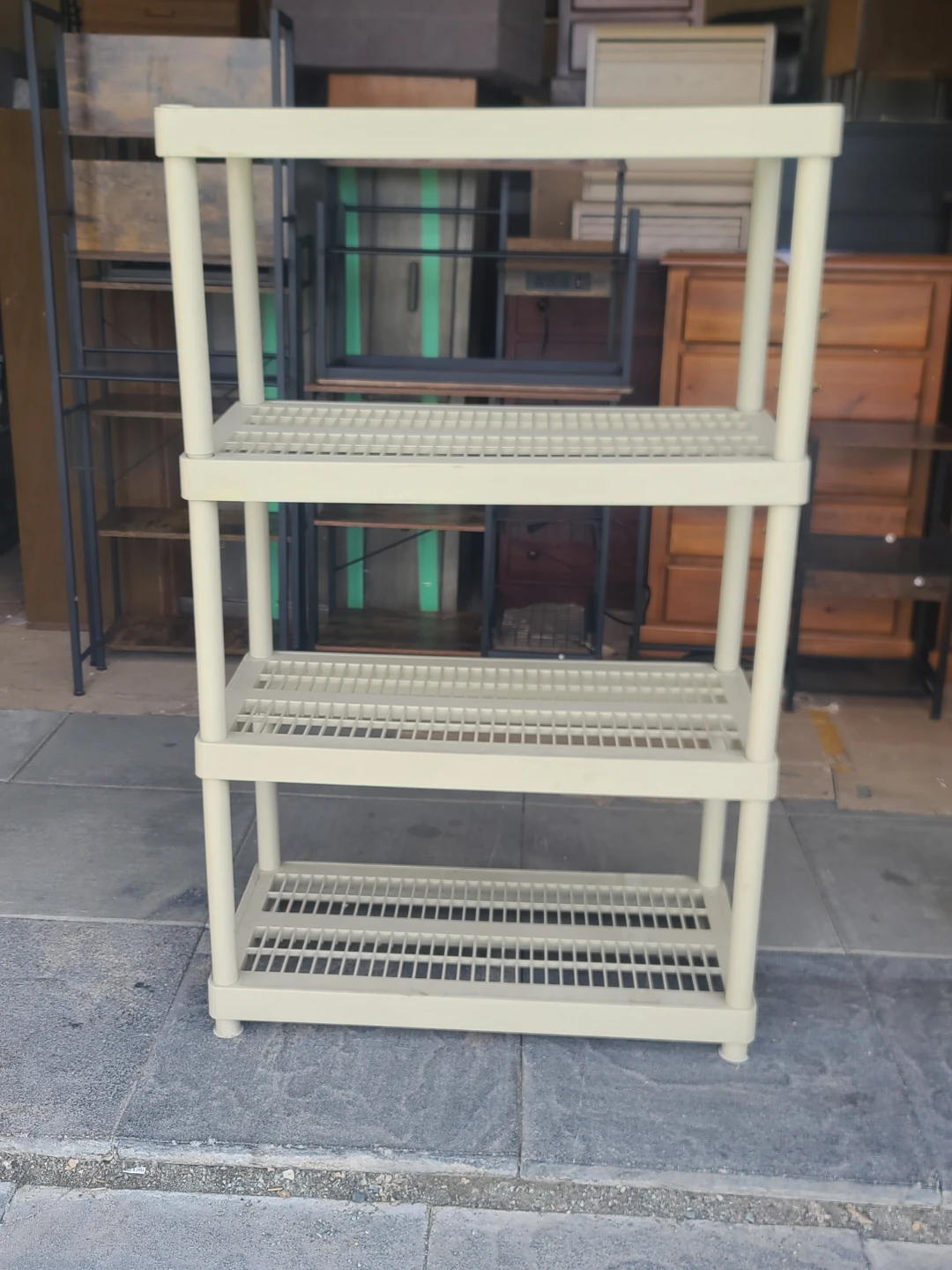 4-Tier Plastic Shelving Unit