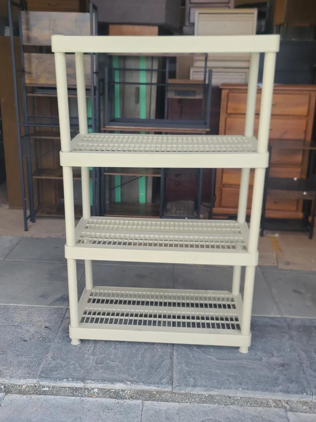 4-Tier Plastic Shelving Unit