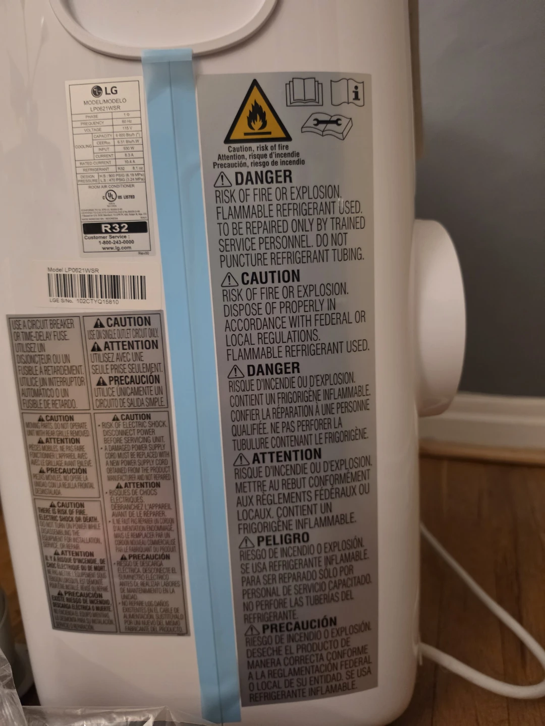 LG Portable Air Conditioner LP0621WSR - 6000 BTU - photo 3
