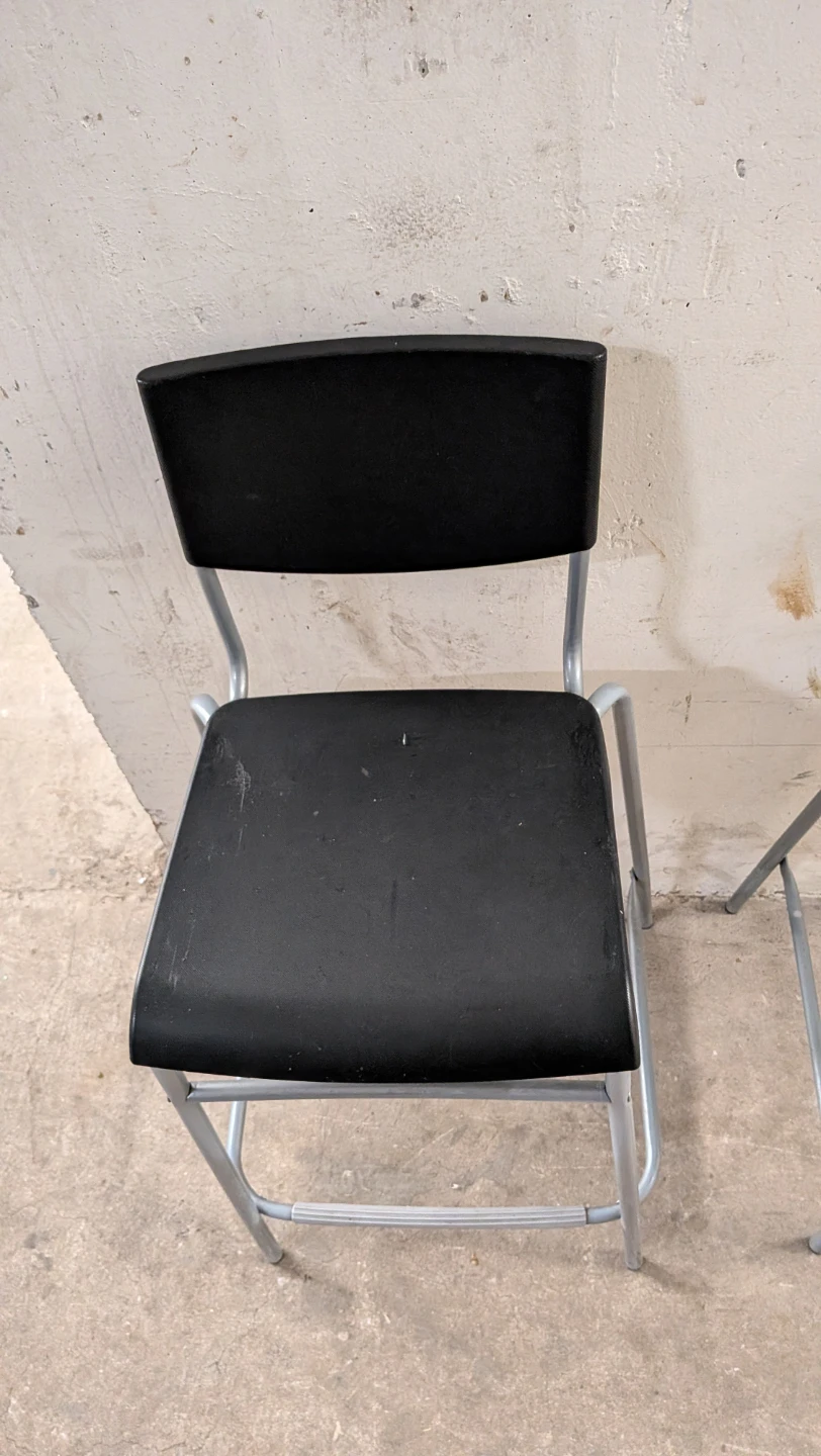 Set of 3 Black Chairs - photo 3