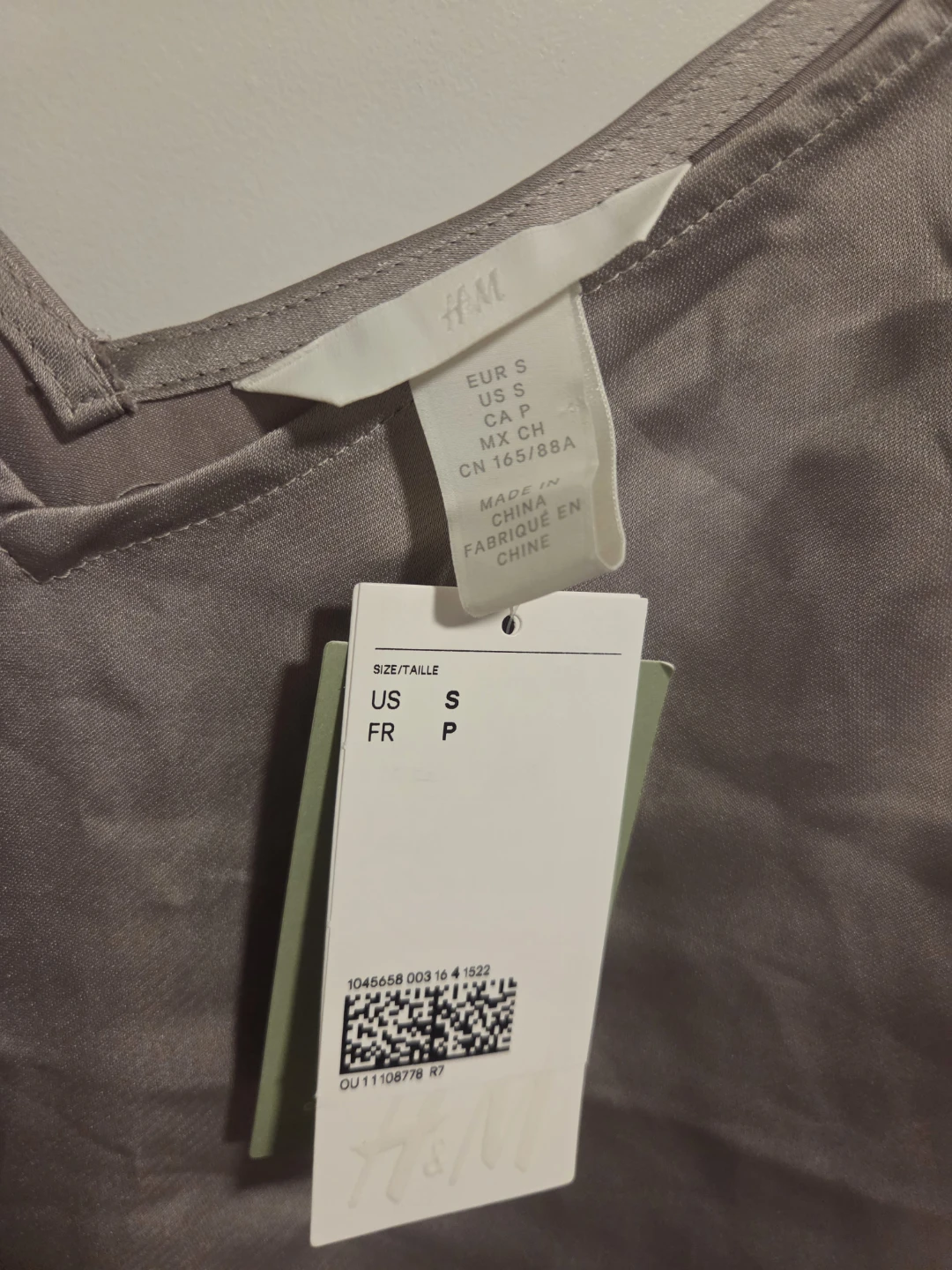 H&M Cami Top with Rhinestone Straps - Size S