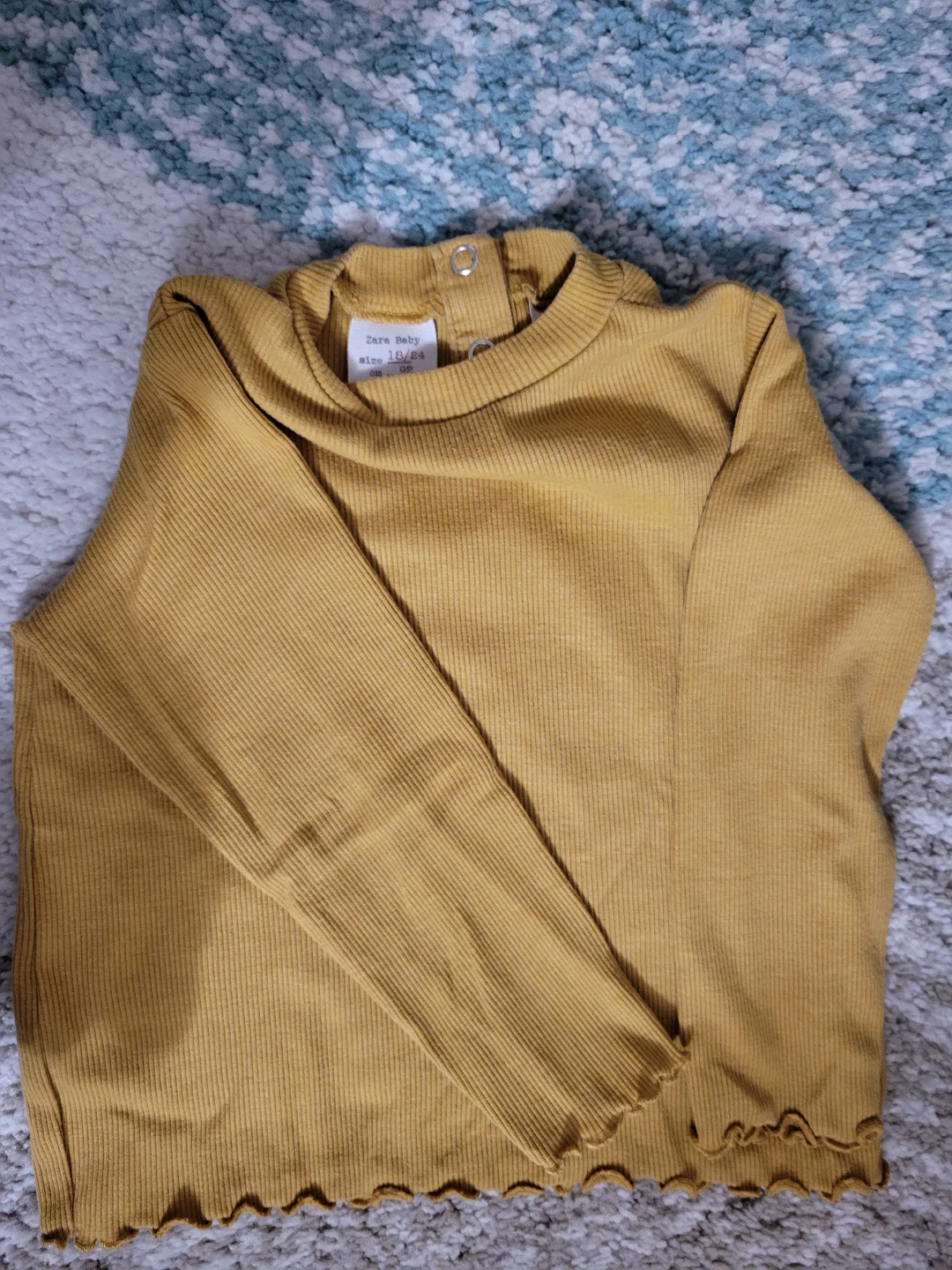 Zara Baby Long Sleeve Top - Mustard Yellow - Size 18/24 Months