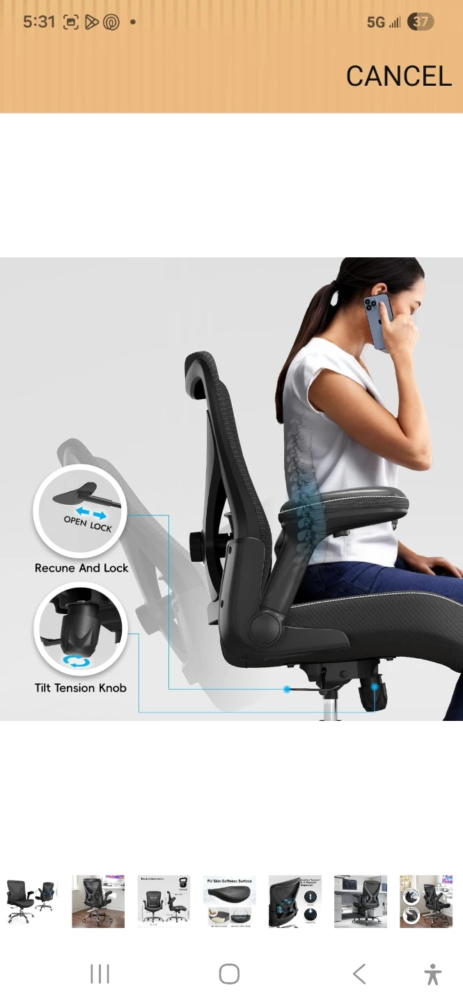 Mesh Office Chair with Lumbar Support - photo 5