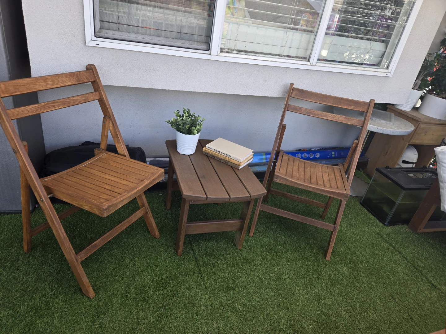 Newly sanded and stained patio bistro set 3 pcs