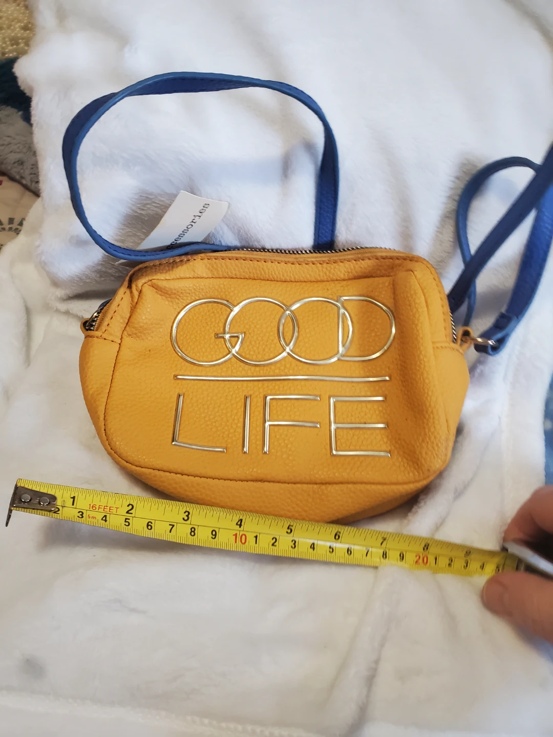 Yellow Crossbody Bag with "GOOD LIFE" - photo 2
