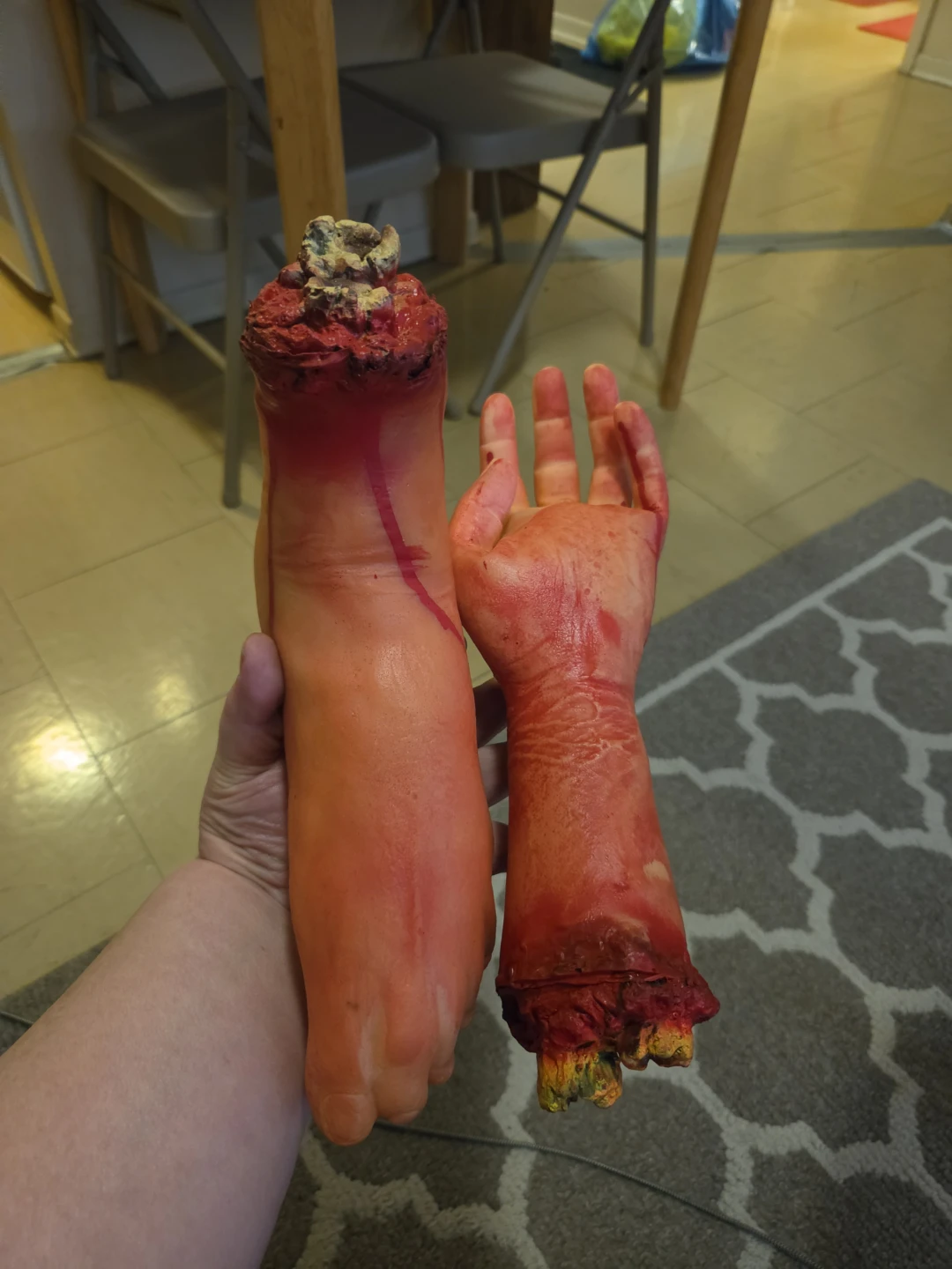 Bloody Severed Foot and Hand Props - photo 2