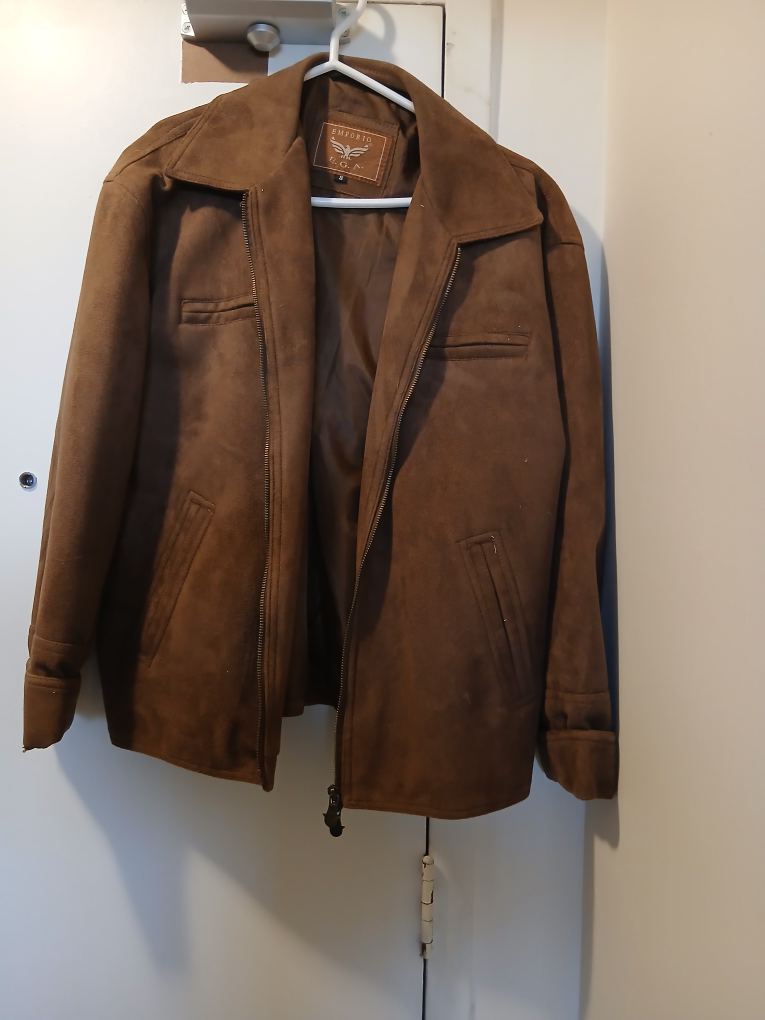 Emporio E.G.A. Brown Suede-like Bomber Jacket Size S