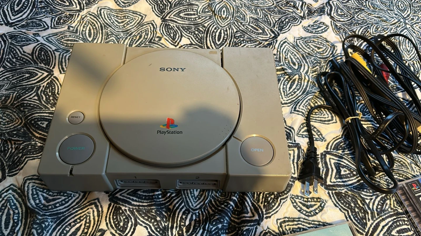 Sony PlayStation 1 Console with Tomb Raider and Dukes of Hazzard