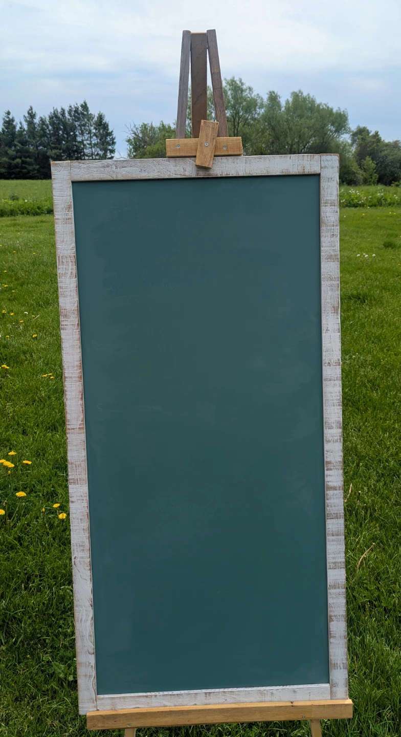Rustic Wooden Framed Chalkboard Easel