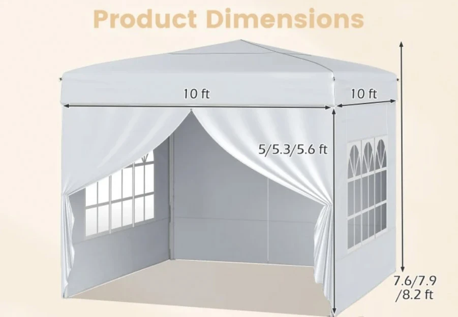 10x10 Pop-Up Canopy Tent – One Push Setup | Heavy Duty - photo 2