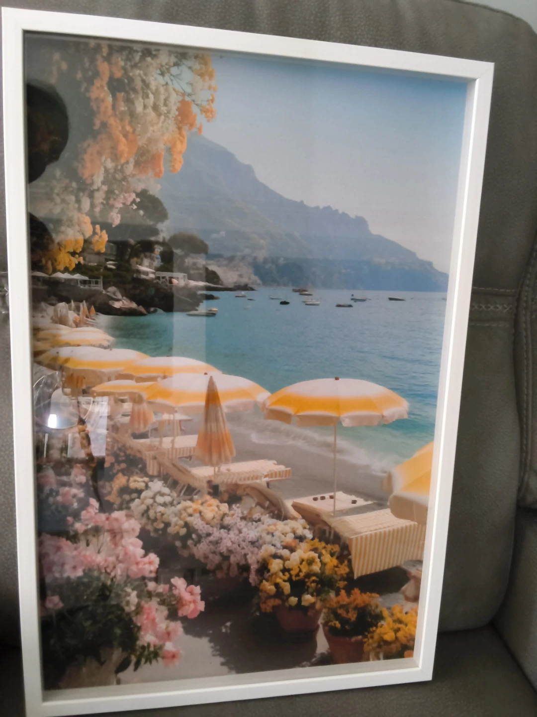 Framed Beach Scene Wall Art