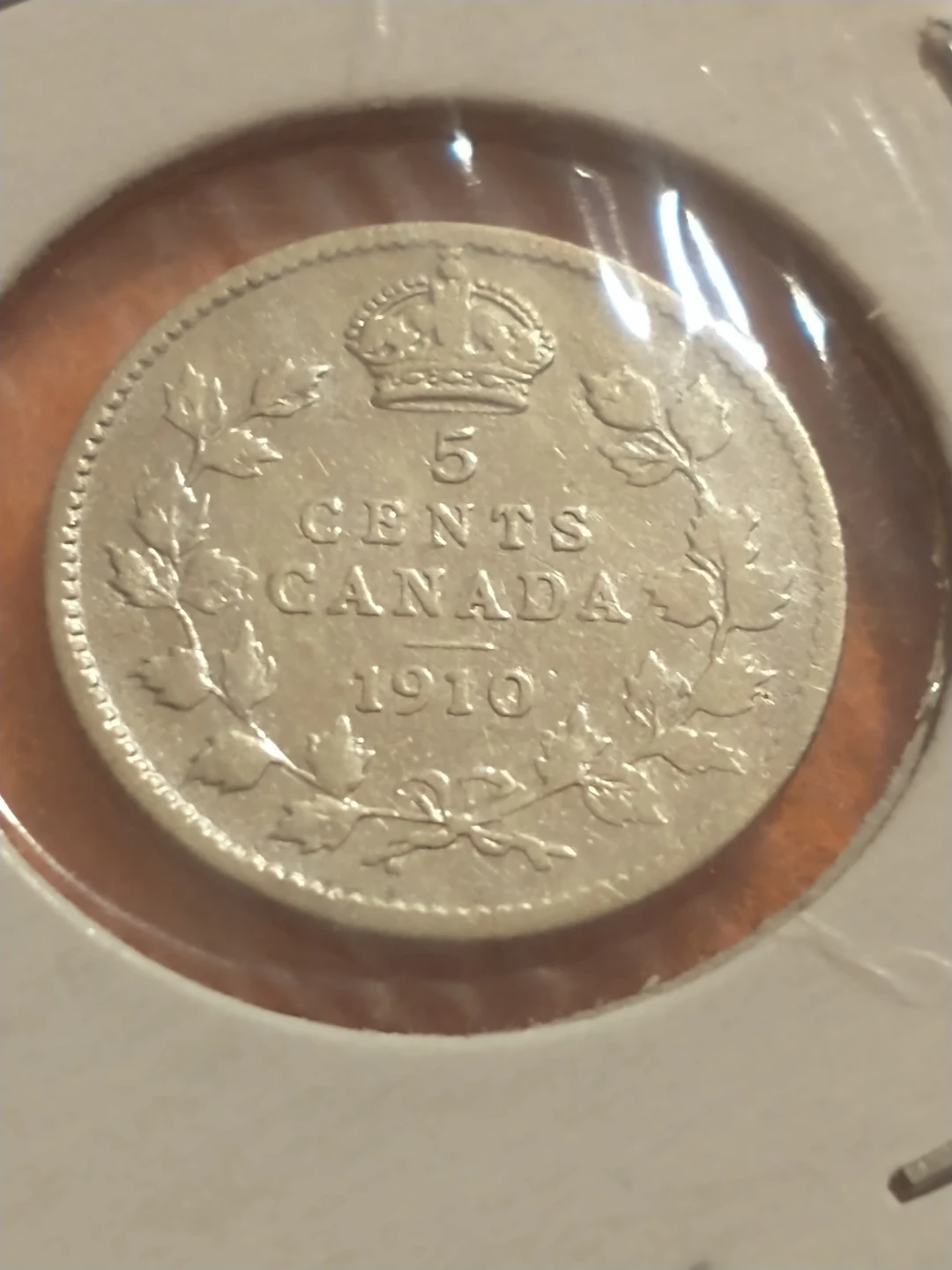 Lovely VF/XF 1910 Canada silver 5 cents Edward VII, KM #13 - photo 3