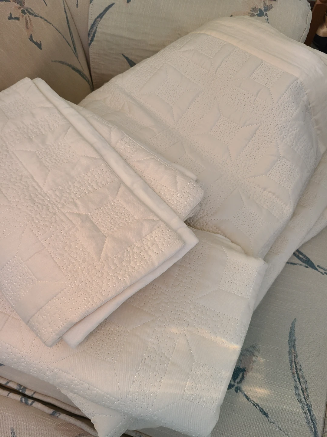 White Quilted Coverlet