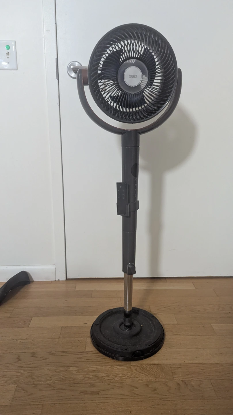 Dreo Pedestal Fan - 7 inch, 8 Speeds, Black