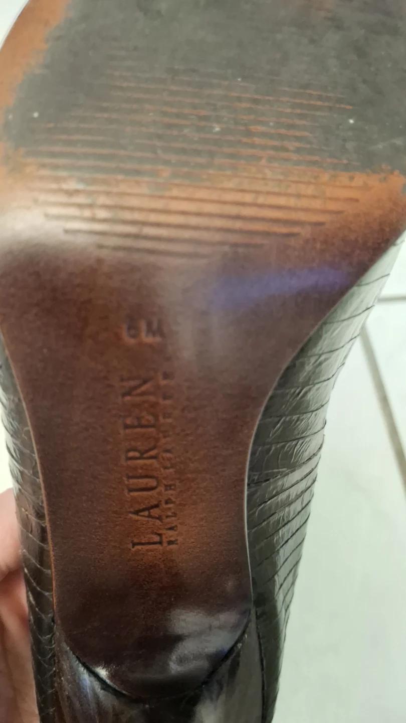 Lauren Ralph Lauren Peep Toe Heels Size 8M - photo 3
