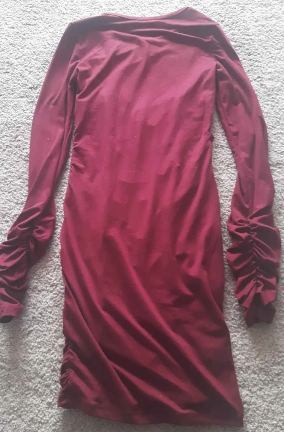 Fashion Nova Ruched Long Sleeve Dress