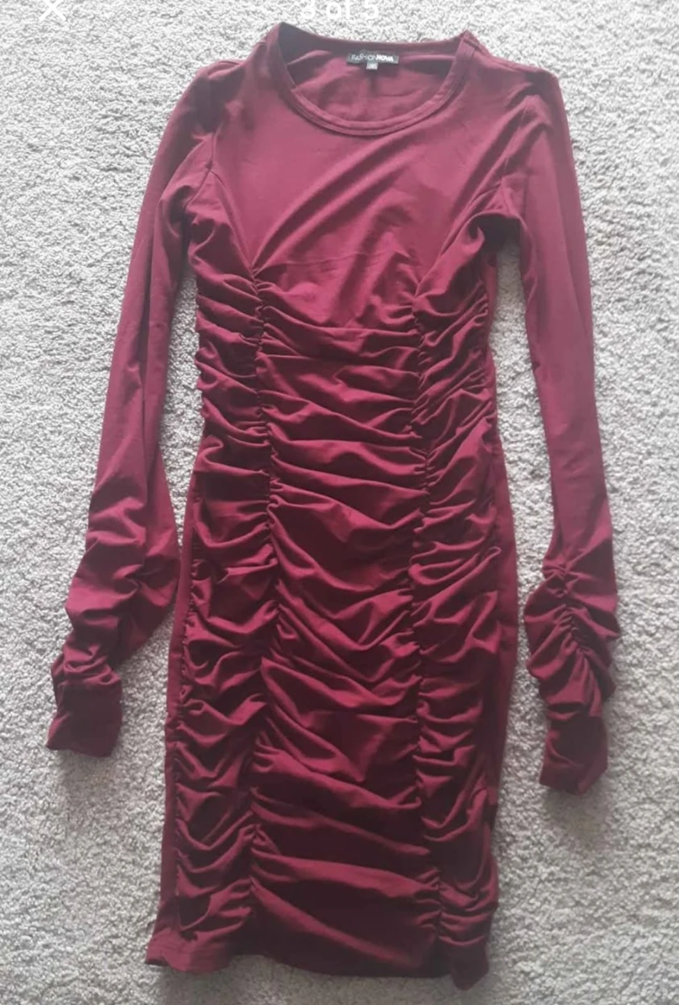 Fashion Nova Ruched Long Sleeve Dress - photo 2