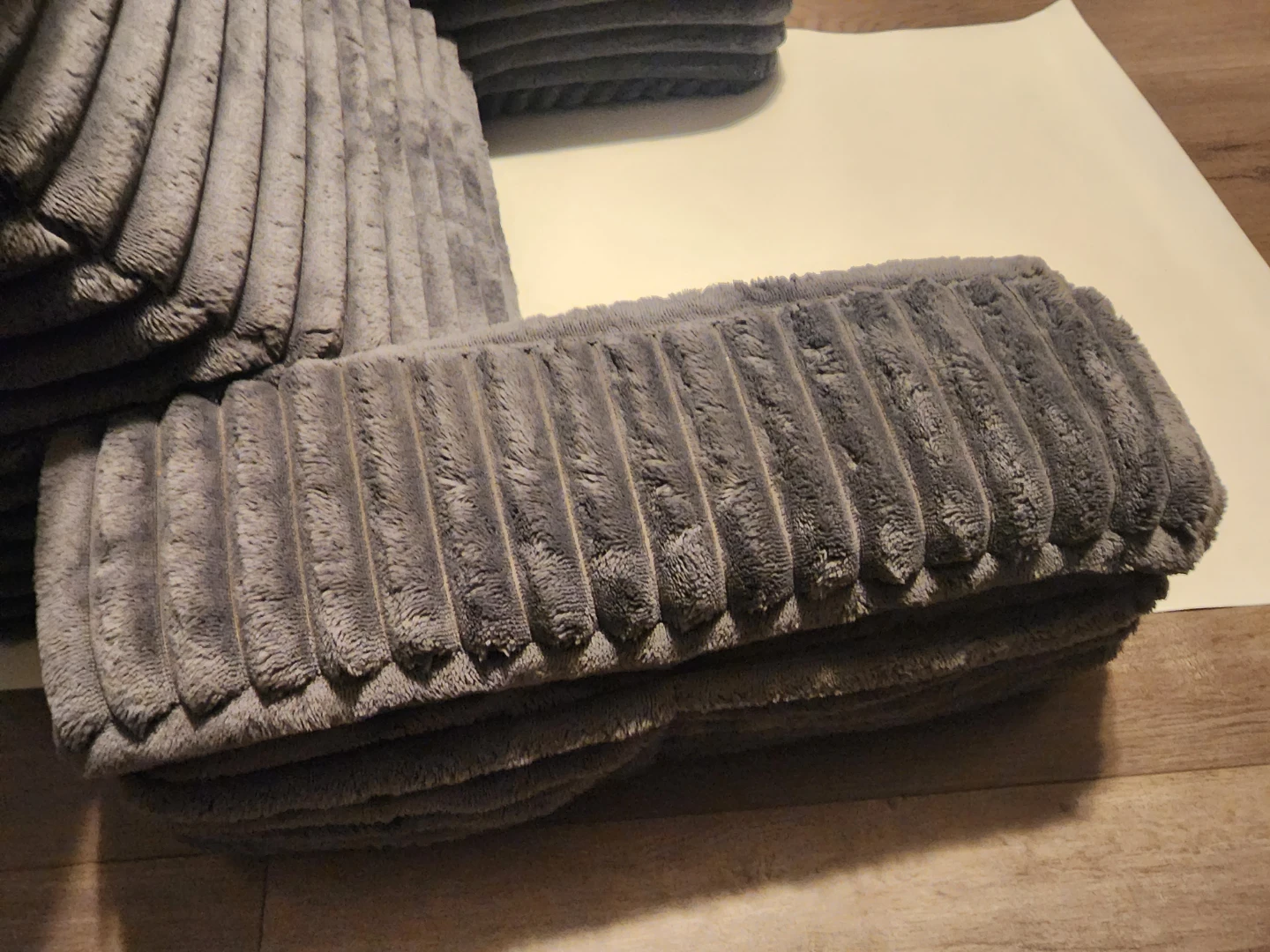Gray Corduroy Reading Pillow - photo 3