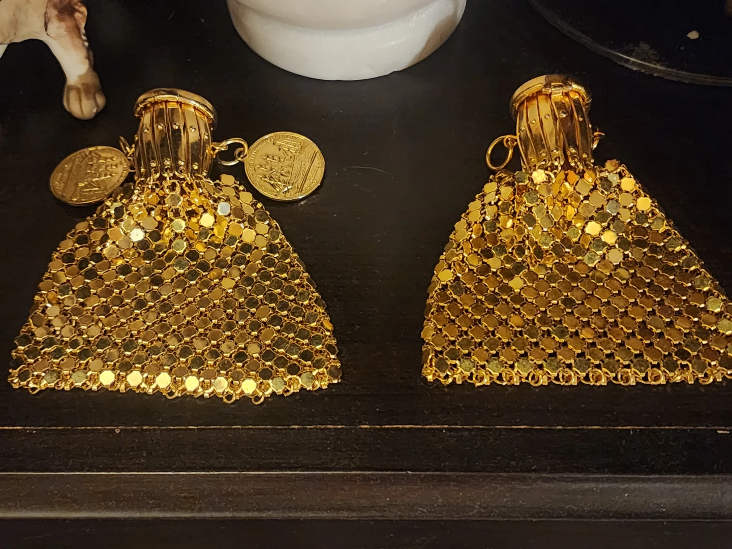 Vintage Gold Mesh "Beggar's" Coin Purses (Set of 2)