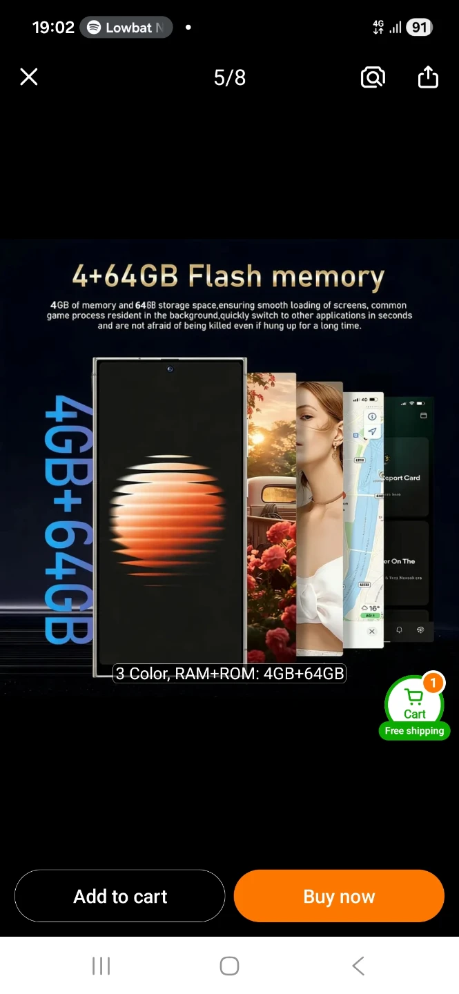 4GB+64GB Smartphone - Black - photo 2