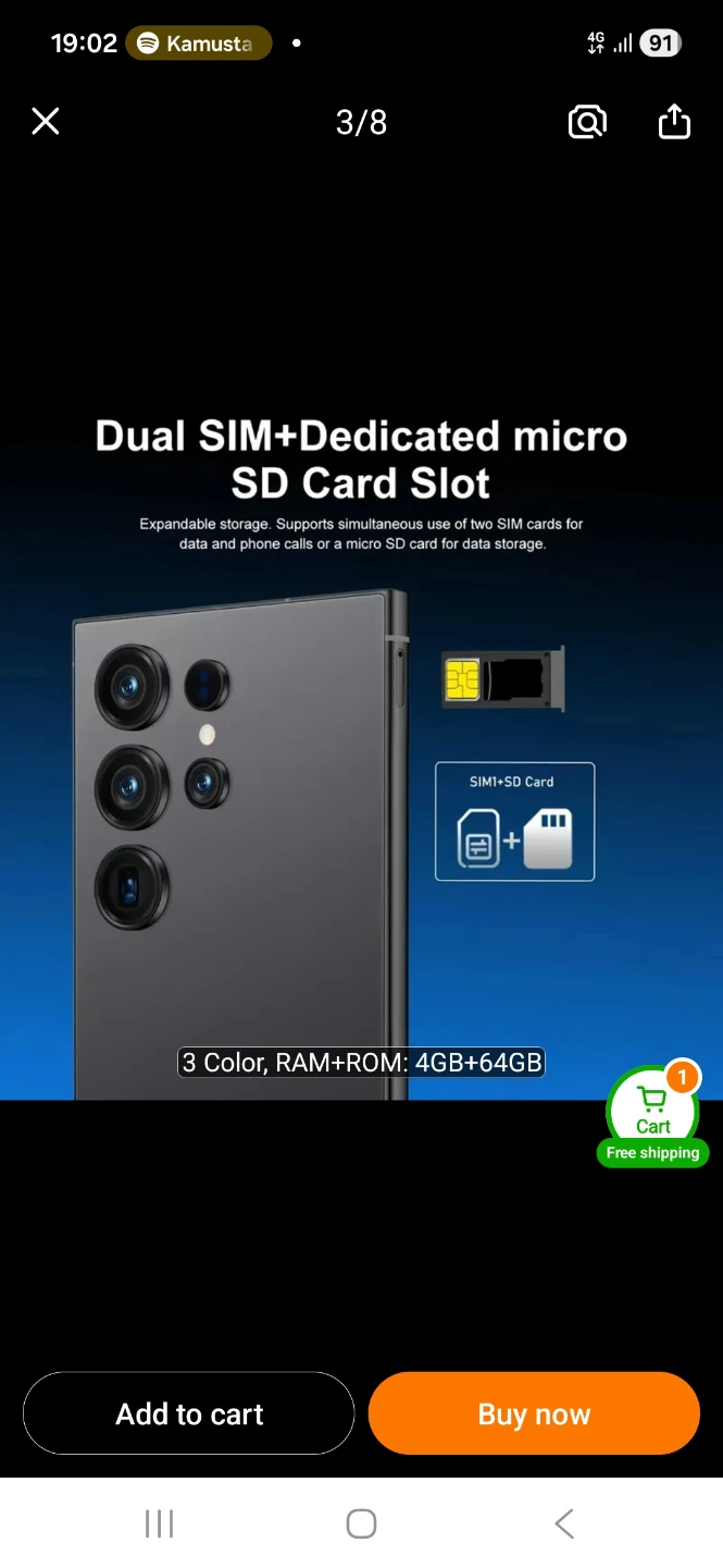 4GB+64GB Smartphone - Black - photo 5