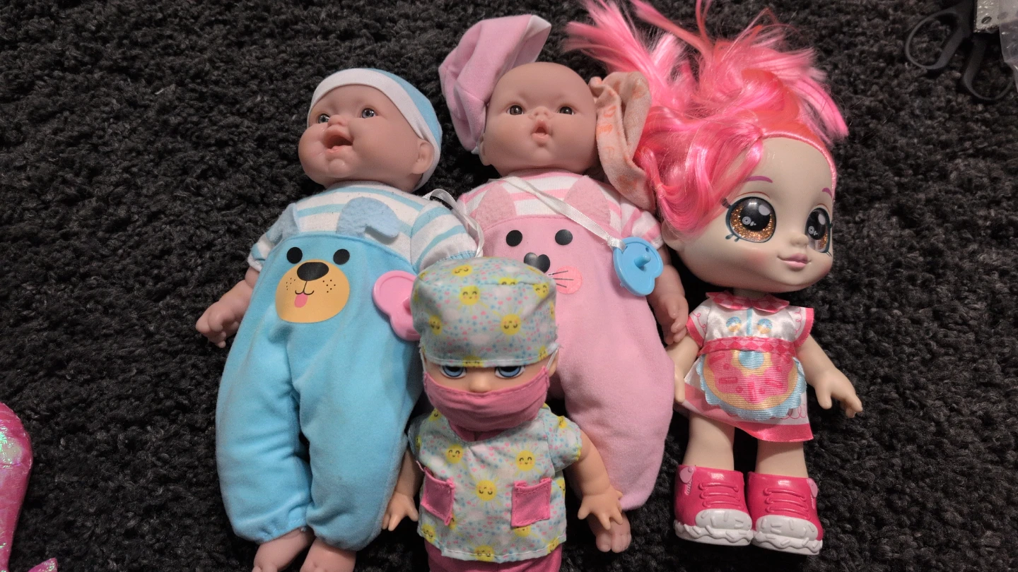 Bundle of 4 Baby Dolls and Fashion Doll