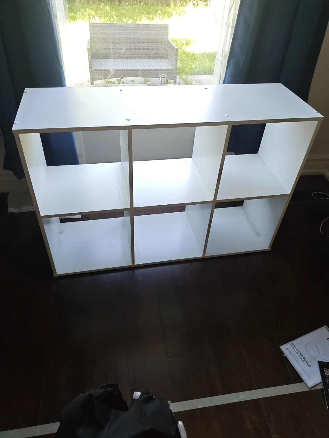White 6-Cube Storage Shelf - photo 2