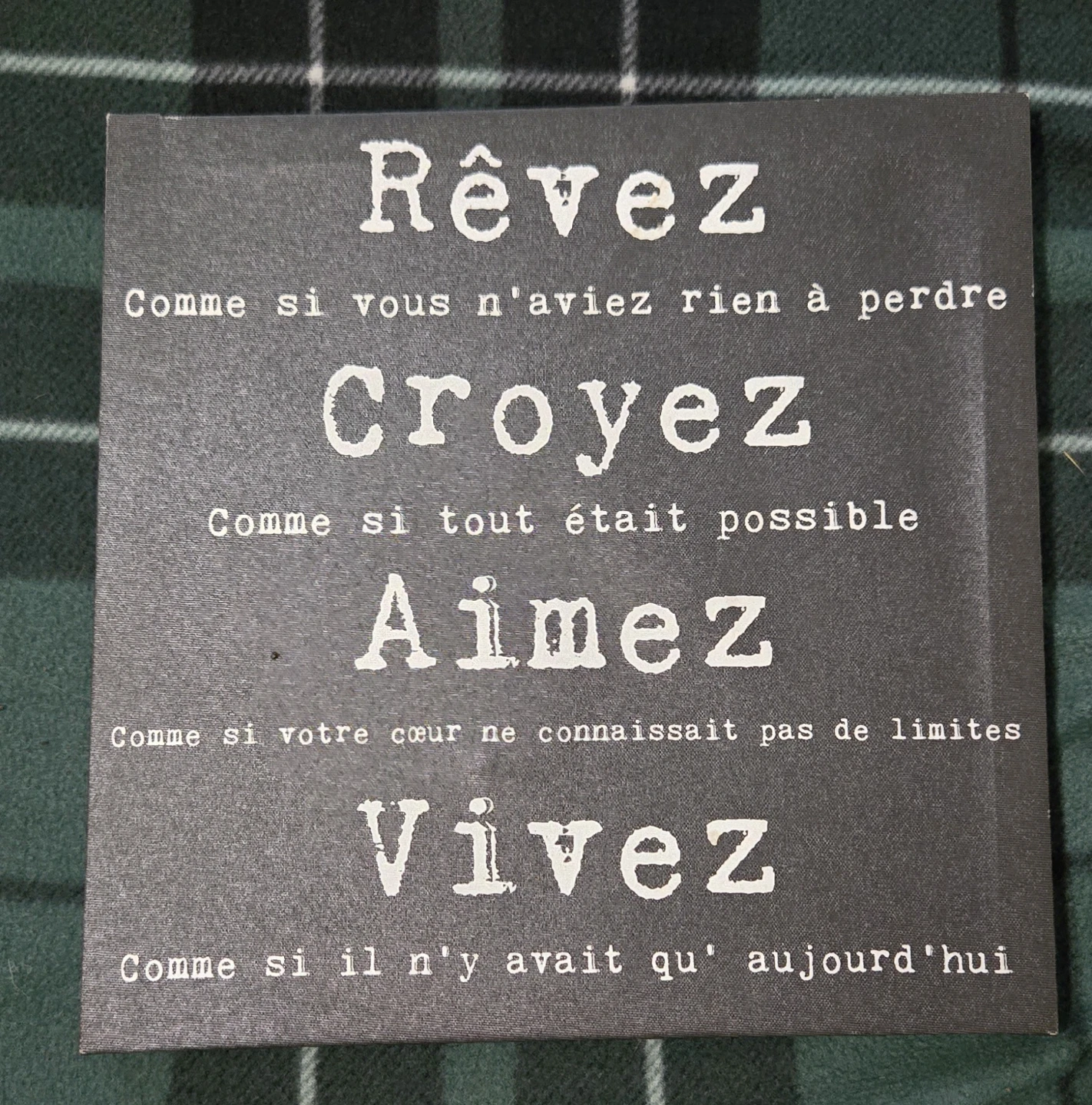 Decorative Wall Art with French Quotes