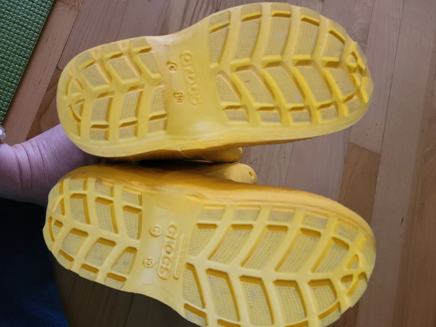 Yellow Crocs Rain Boots - Size C10 - photo 2