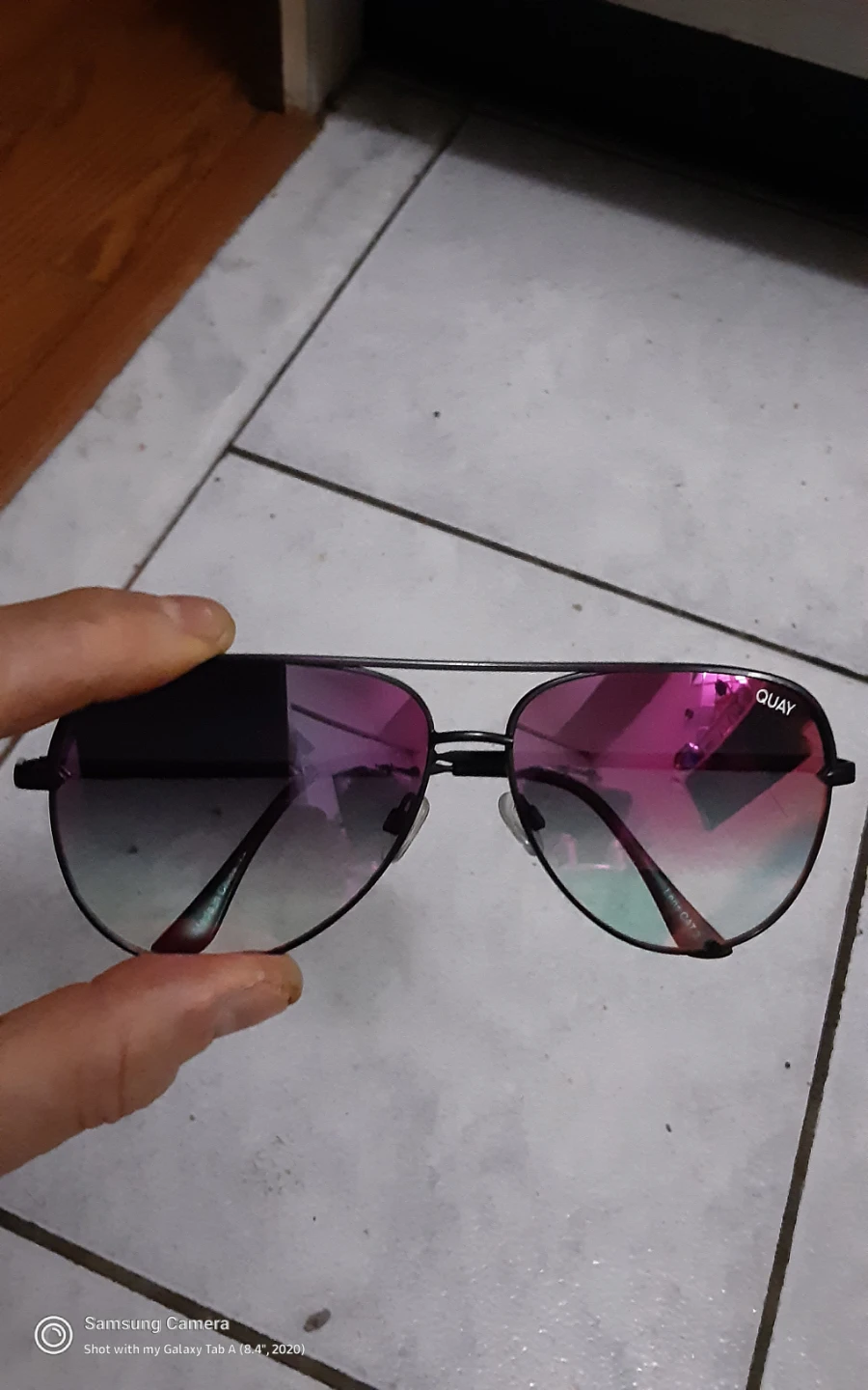 QUAY High Key Wire Frame Aviator Sunglasses, AUSTRALIA! 100% UV