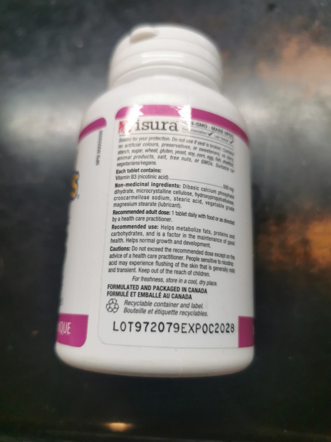 Natural Factors Vitamin B3 500mg Nicotinic Acid 90 Tablets - photo 2