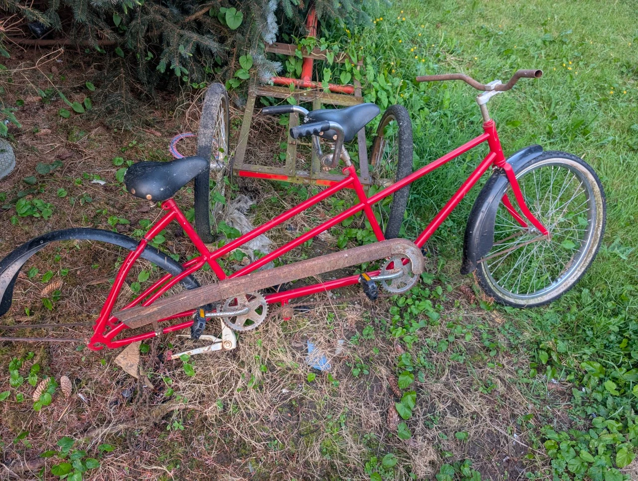 Red Tandem Bicycle