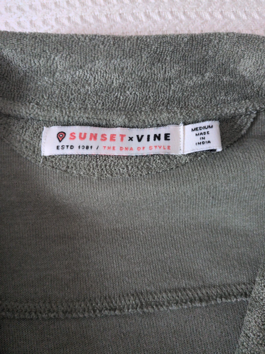 Sunset x Vine Green Towelling Shirt - Medium - photo 2