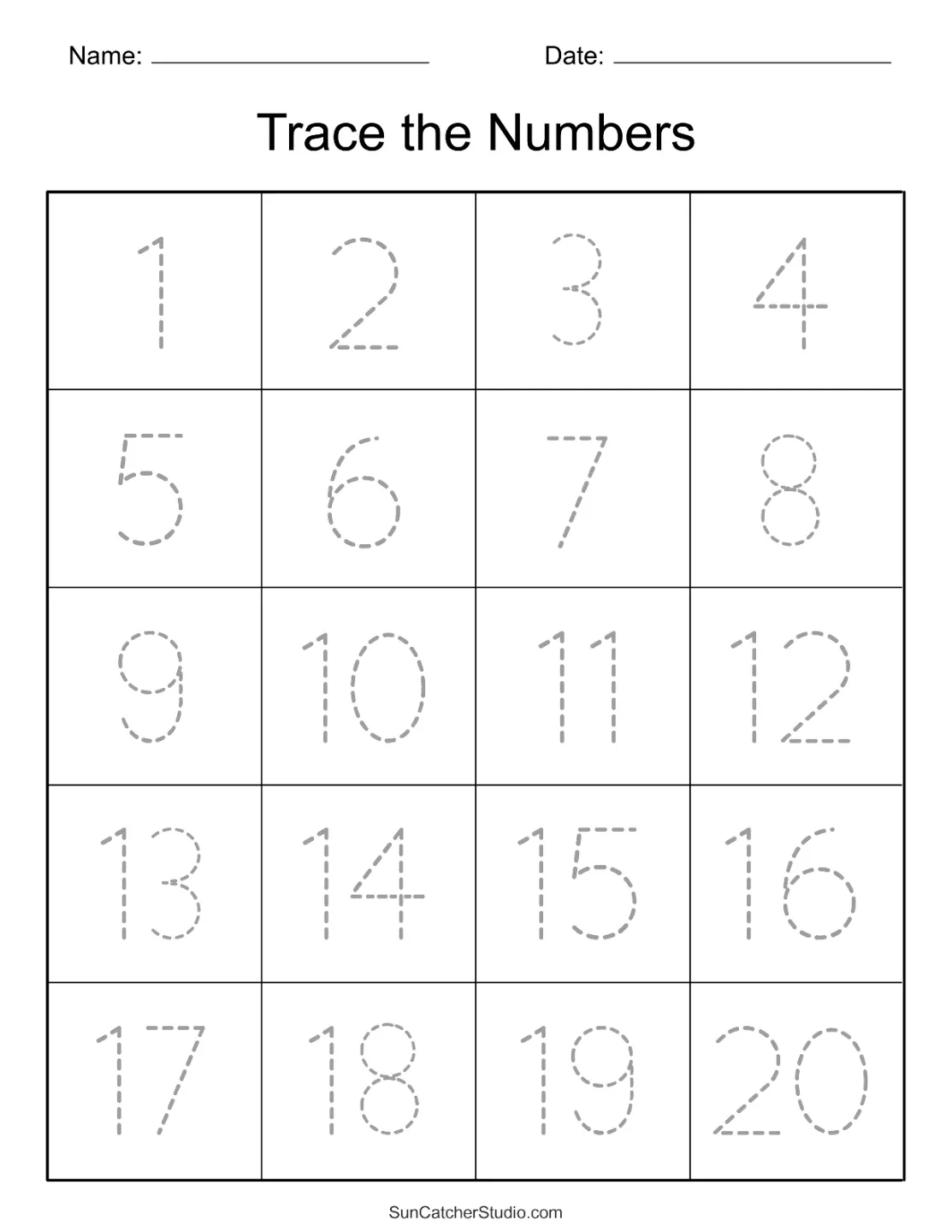 Tracing Numbers and Letters Worksheets - photo 2