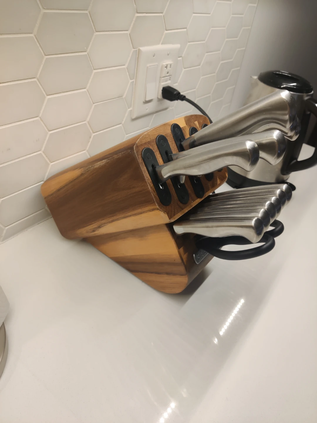 Sabatier Knife Set with Block and Shears