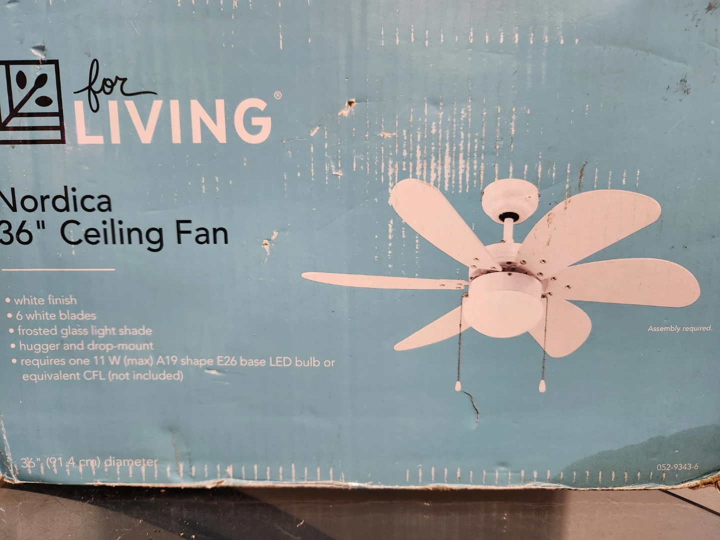 For Living Nordica 36" Ceiling Fan - White