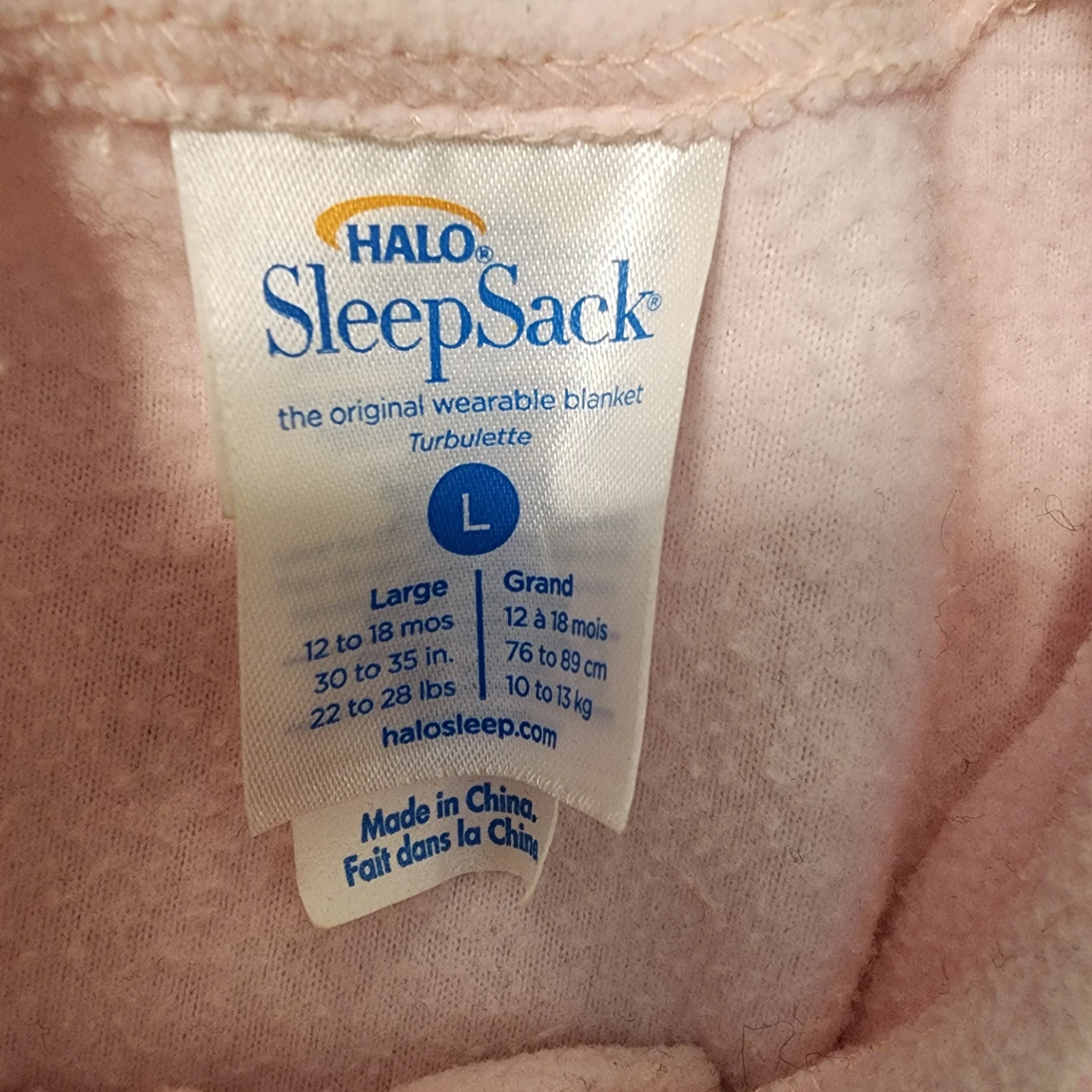 New Halo SleepSack Wearable Blanket - Large - Pink - photo 2