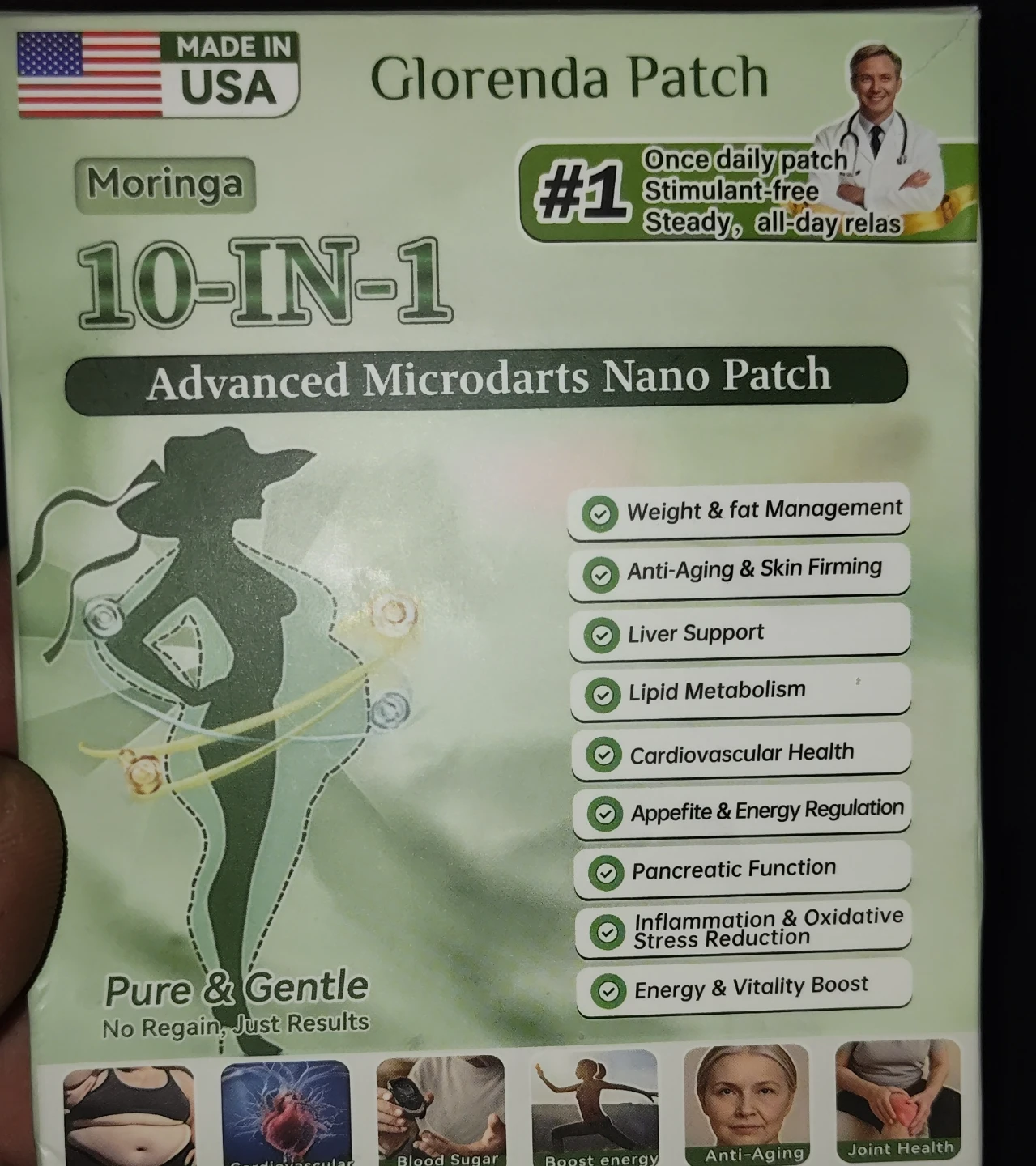 Glorenda Patch 10-IN-1 Advanced Microdarts Nano Patch - Moringa