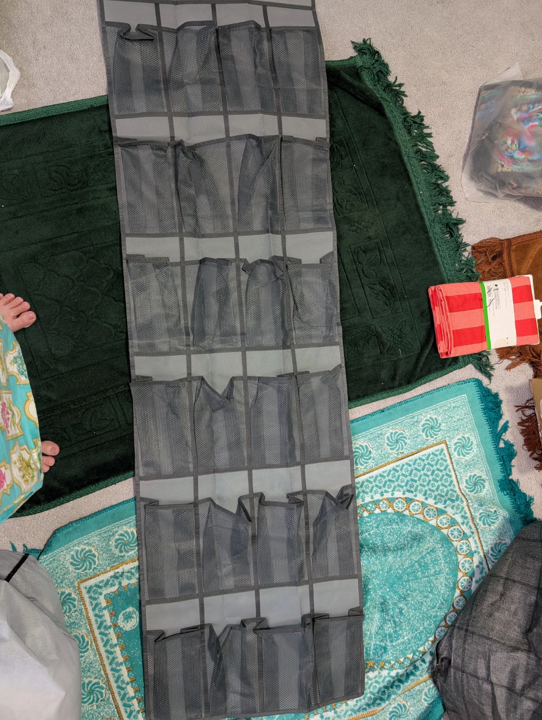 Grey Over-the-Door 24-Pocket Organizer
