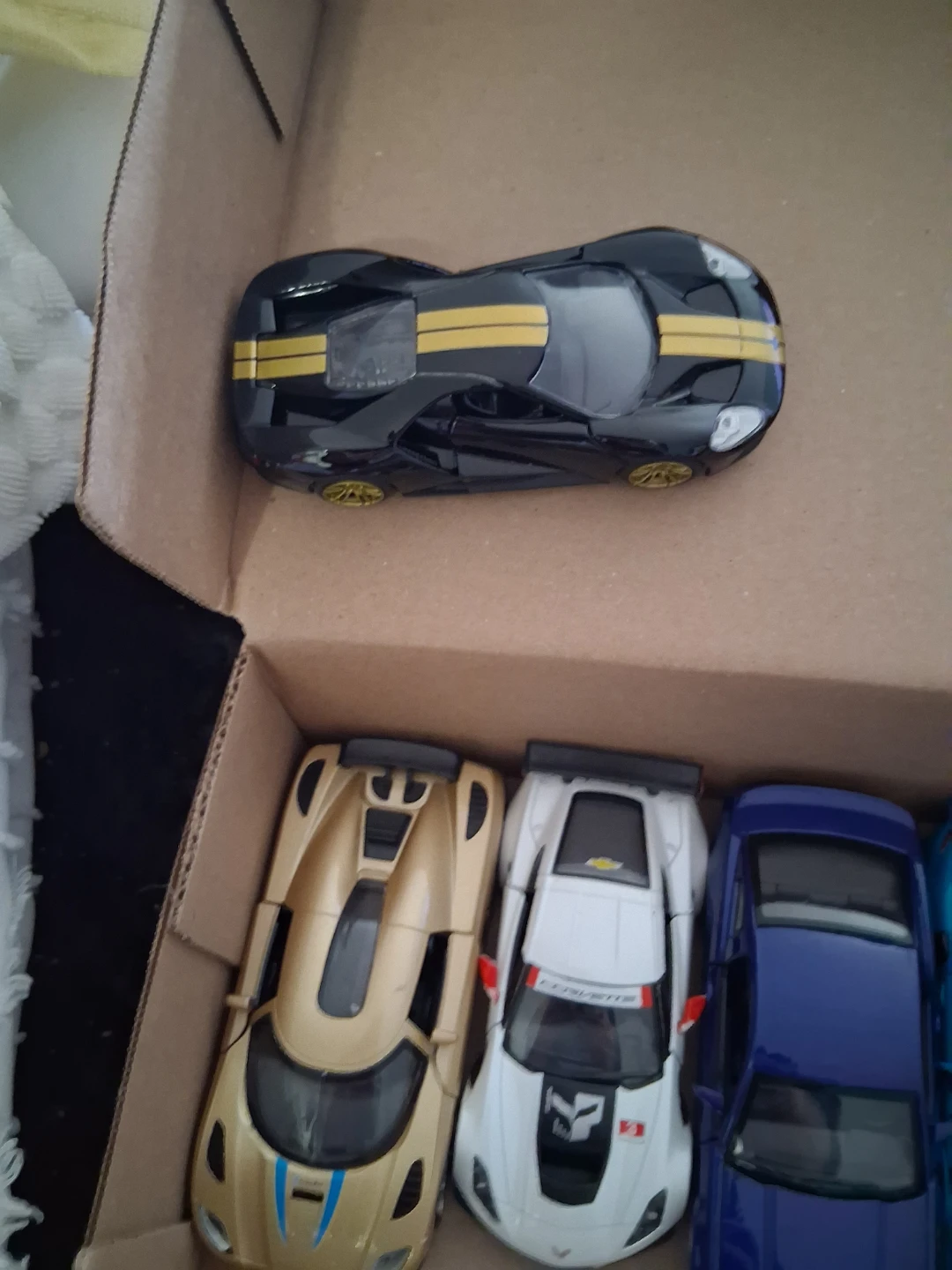 Royal Enfield toy motorcycle and assorted toy cars - photo 3