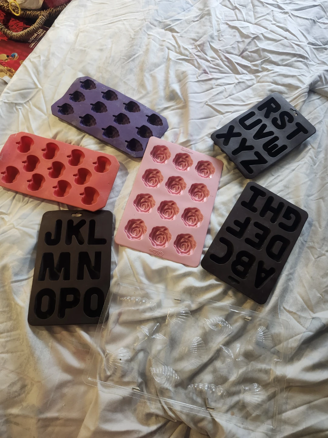 Set of 6 Novelty Silicone Molds (Numbers, Letters, Shapes)
